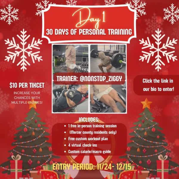 WIN 30 DAYS OF FREE PERSONAL TRAINING promotional image